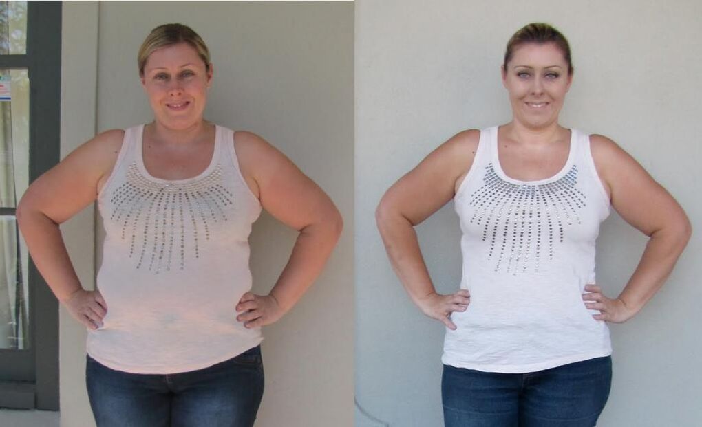 antes e despois de perder peso cunha dieta de 6 pétalos