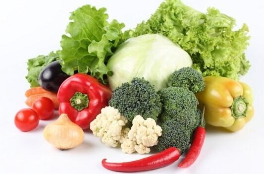 Verduras para unha dieta